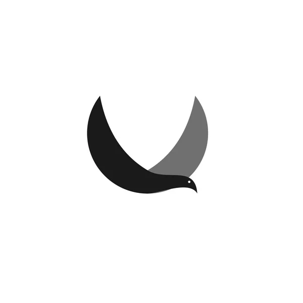 Vogel Logo Fliegender Vogel Grafik Design Kreis Konzept Vorlage Vektor — Stockvektor