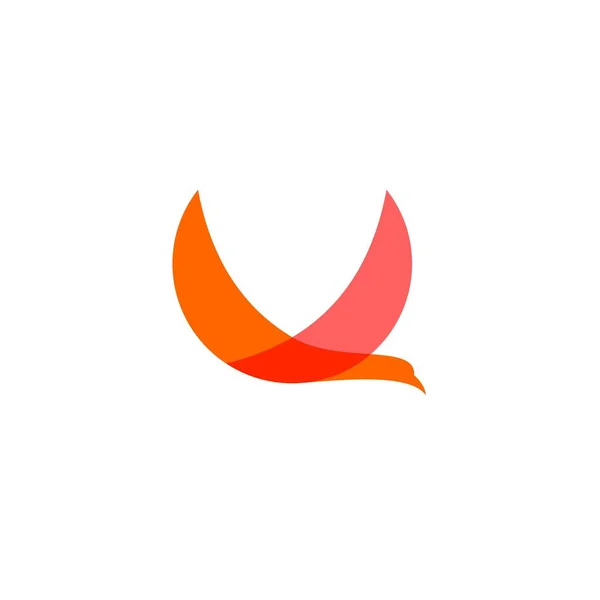 Pták Logo Létající Pták Grafický Design Kruh Koncept Šablony Vektorové — Stockový vektor