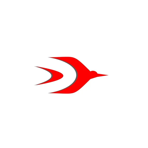 Swallow Logo Vector Bird Logo Design Red Color Vector Icons — Stock Vector