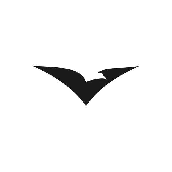 Vogel Logo Design Fliegendes Vogel Logo Mit Schwarzer Farbe Vektorsymbole — Stockvektor