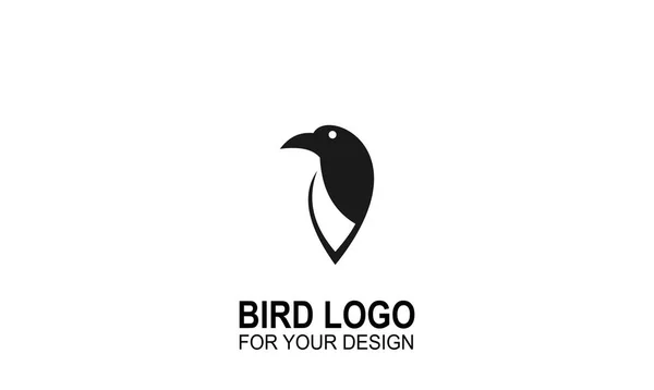 Icono Cabeza Pájaro Vector Logotipo Pájaro Diseño Creativo — Archivo Imágenes Vectoriales