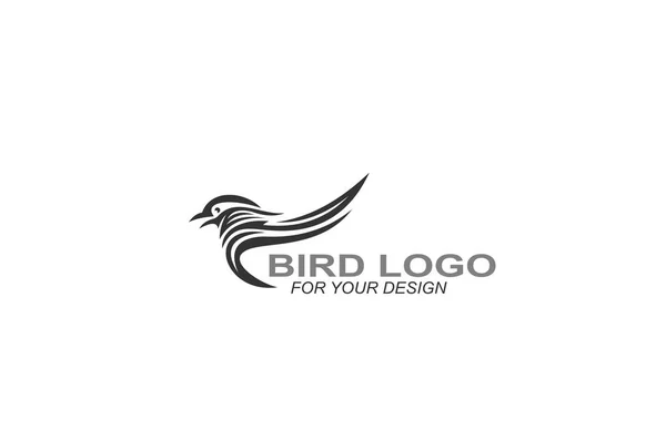 鳥のロゴのグラフィック デザイン バーガーのロゴ クリエイティブなロゴデザイン ベクトル イラスト — ストックベクタ