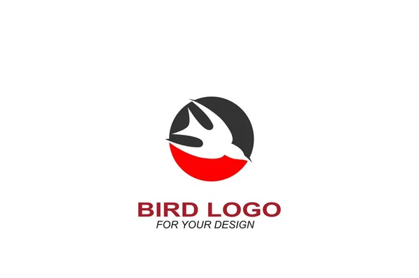 Tragar Logo Vector Diseño Del Logotipo Del Pájaro Plantilla Concepto — Archivo Imágenes Vectoriales