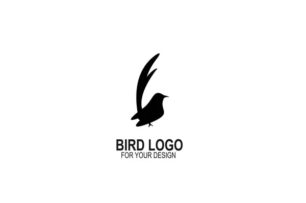 Logo Silueta Urraca Diseño Del Logotipo Del Pájaro Iconos Vectoriales — Vector de stock