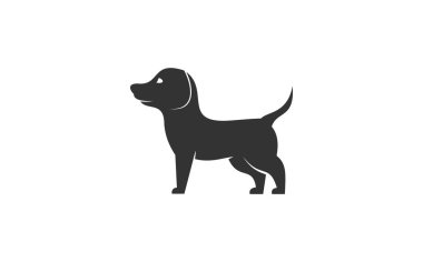 Köpek logo, köpek siluet tasarım, vektör simgeler.