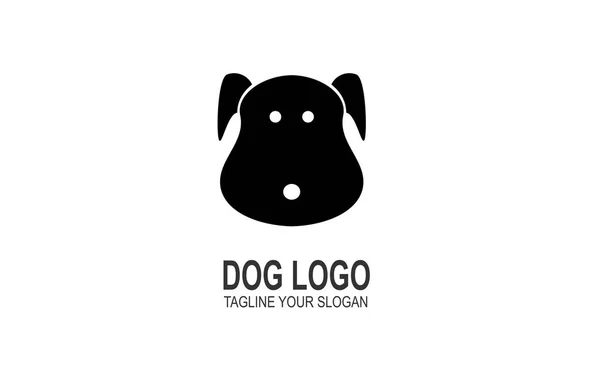 Icono Cabeza Perro Vector Logotipo Perro Logotipos Mascotas — Vector de stock