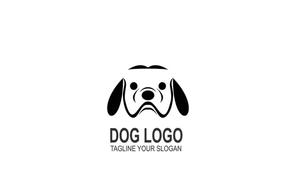 Icono Cabeza Perro Vector Logotipo Perro Logotipos Mascotas — Vector de stock