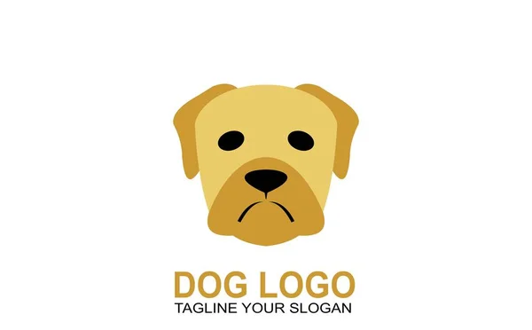Pictograma Cap Câine Vector Logo Câinelui Logotipuri Pentru Animale Companie — Vector de stoc