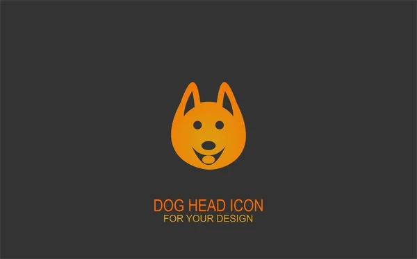 Icono Cabeza Perro Vector Logotipo Perro Logotipos Mascotas Aislado Sobre — Vector de stock