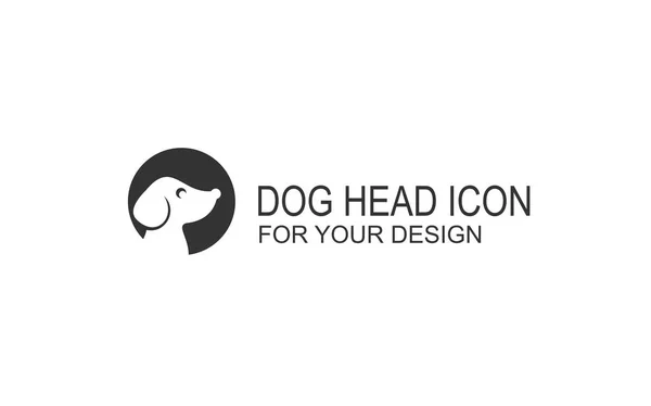 Głowa Ikona Psa Pies Logo Wektor Pieścić Logotypy — Wektor stockowy