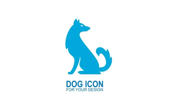 Logo Del Cane Design Della Silhouette Del Cane Con Colore — Vettoriale Stock