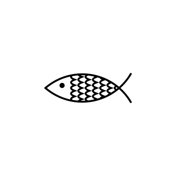 魚のロゴのベクトル 行手描きデザイン — ストックベクタ