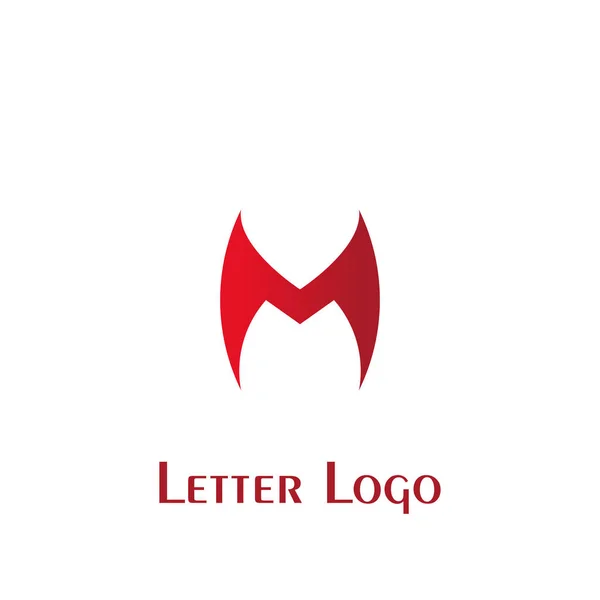 Logotipo Letra Logotipo Con Color Rojo Aislado Sobre Fondo Blanco — Vector de stock