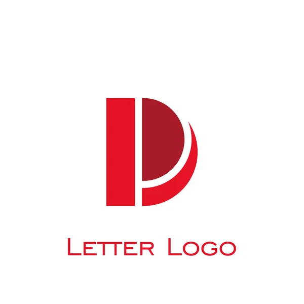 Логотип Буквы Буква Красным Цветом Выделенный Белом Фоне Векторные Иконки — стоковый вектор