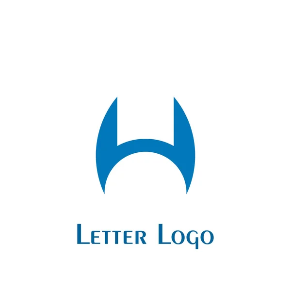 Логотип Буквы Простой Дизайн Логотипа Синим Цветом Изолированный Белом Фоне — стоковый вектор