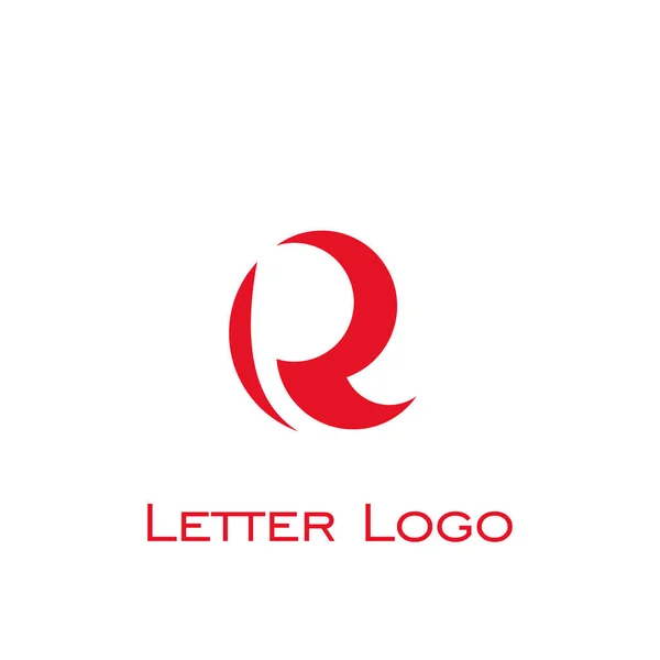 Logotipo Letra Diseño Círculo Logotipo Abstracto Letra Iconos Vectoriales — Vector de stock