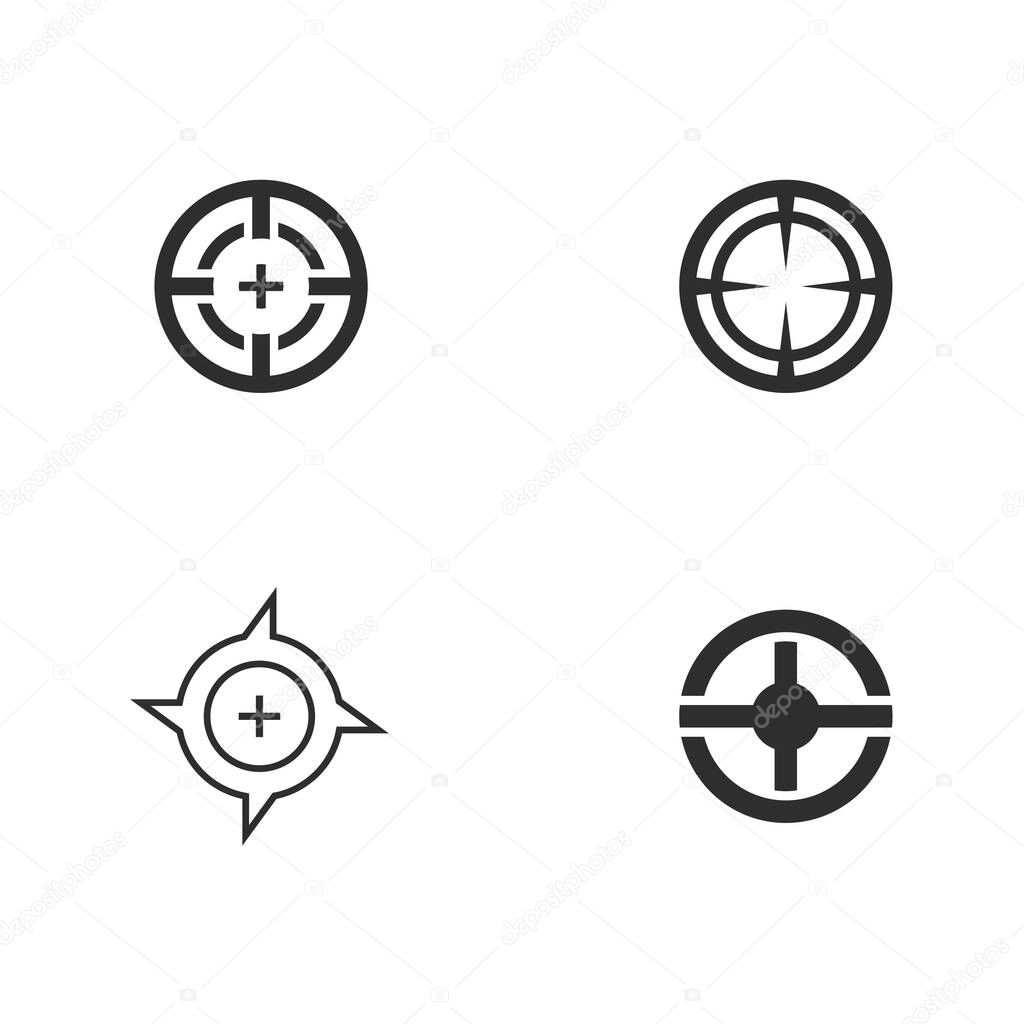 focus and target logo, Target logo vector design, focus graphic logo concept template, set of circle target icon vector illustrations.