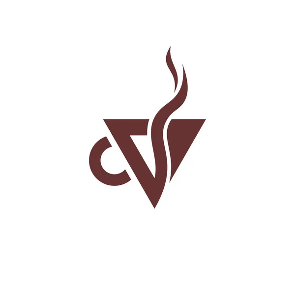 Coffee Cup Logo Creatief Koffiekopje Grafisch Ontwerp Eenvoudige Minimale Logo — Stockvector