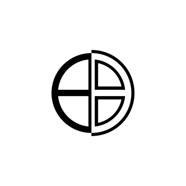 Design Fönsterlogotyp Abstrakt Företagslogotyp Design Circle Fönster Grafisk Logotyp Första — Stock vektor