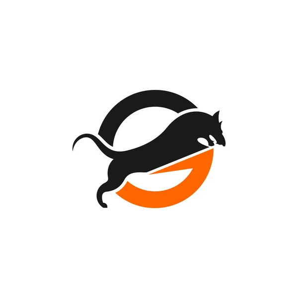 Wolf Počáteční Písmeno Grafické Logo Design Koncept Šablony Izolované Bílém — Stockový vektor
