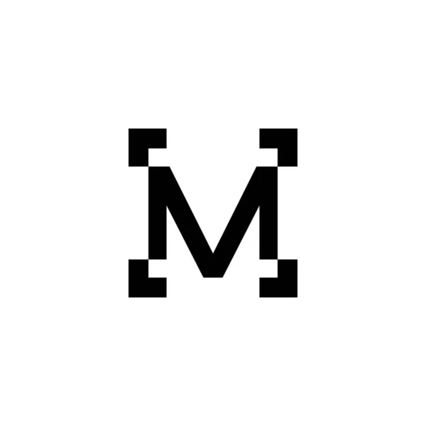 Anfangsbuchstabe Grafische Logovorlage Quadratisches Designkonzept Isoliert Auf Weißem Hintergrund — Stockvektor