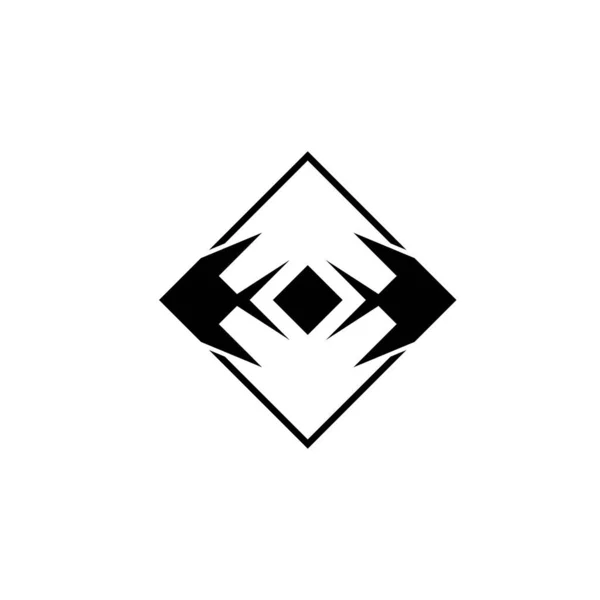 Logo Pez Doble Concepto Diseño Cuadrado Aislado Sobre Fondo Blanco — Archivo Imágenes Vectoriales