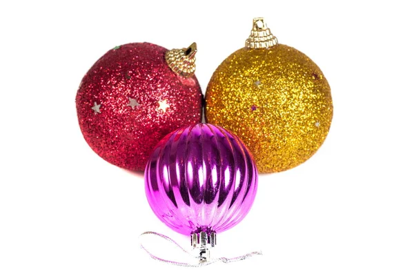Farbige Weihnachtsballen — Stockfoto