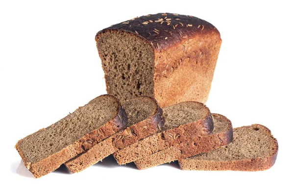 Темный хлеб изолировать — стоковое фото
