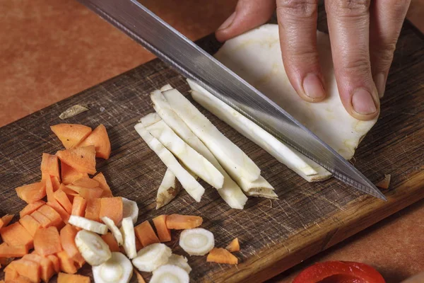 Chohhed vegetableschopped vegetables — Stock Photo, Image