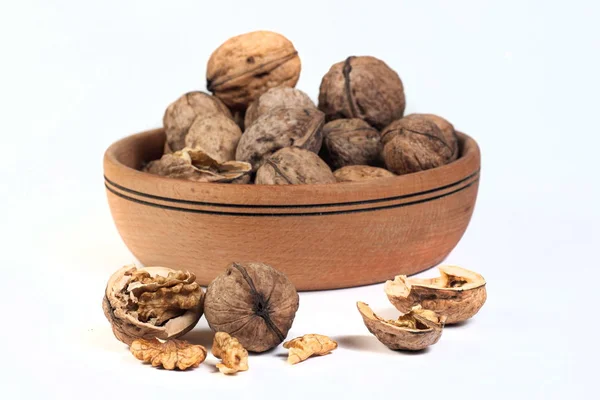 Walnuts on white — Stock Photo, Image