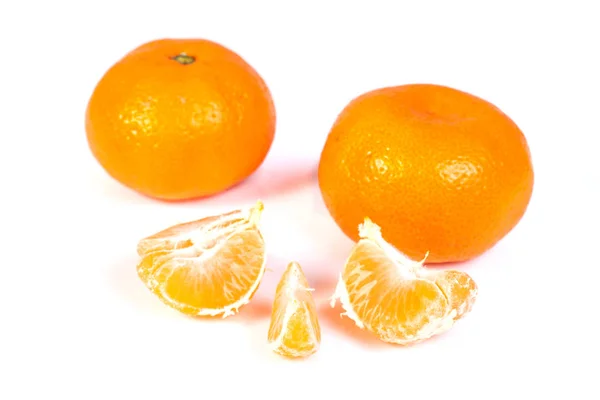 Fresh clementine on white — Stock Photo, Image