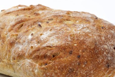 ekmek beyaz arkaplanda izole edildi