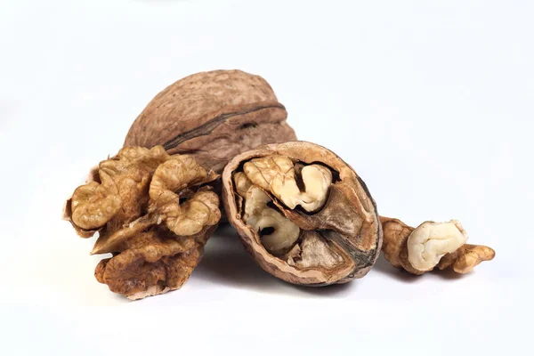 Walnuts on white — Stock Photo, Image