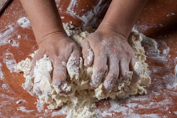 Baker prepared dough — Stock Photo, Image