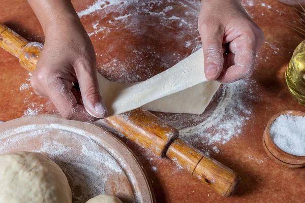 Panettiere pasta preparata — Foto Stock