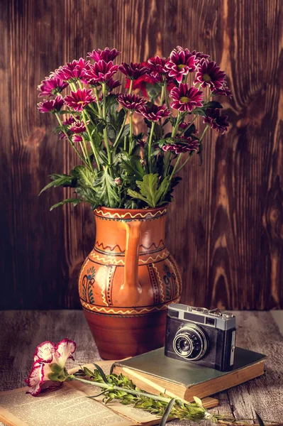 Asters in vase