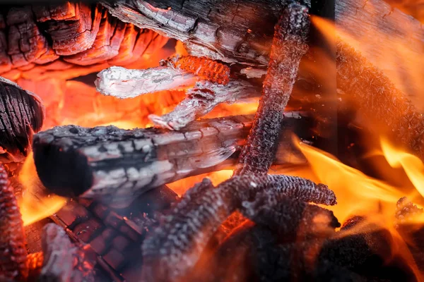 Wood in fire — Stock Photo, Image