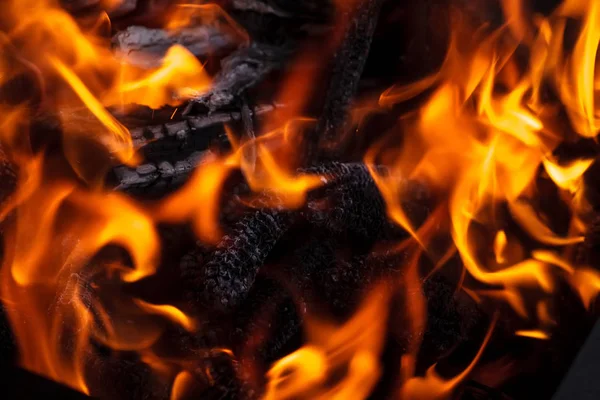 Wood in fire — Stock Photo, Image