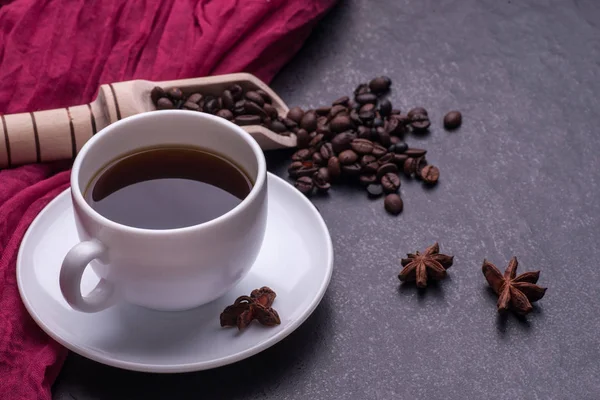 Coffee in white cup — Stock Photo, Image