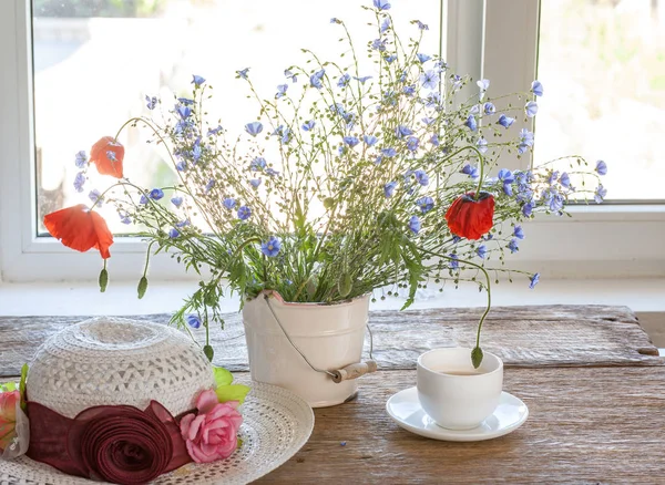 Wildflowers and poppy — Stock Photo, Image