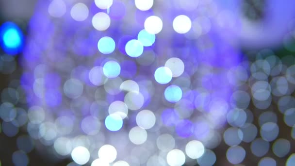 Odaklanamayan Noel Ağacı Işıkları Noel Arkaplanı — Stok video