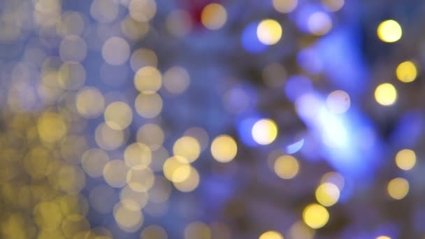 Gedeconcentreerde Kerstboom Lichten Kerstmis Achtergrond — Stockvideo