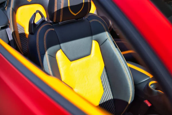 View of the interior of a modern automobile — Stok fotoğraf