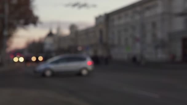 市内の夜の車の交通 専用画像 — ストック動画