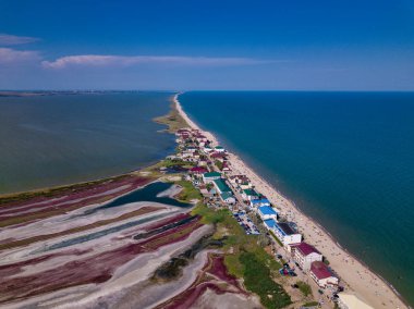 Ukrayna 'nın Odessa bölgesinde Curortnoe deniz tükürük merkezi.