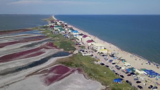 Curortnoe Morze Pluć Resort Obwodzie Odessa Ukrainie Widok Powietrza Plażę — Wideo stockowe