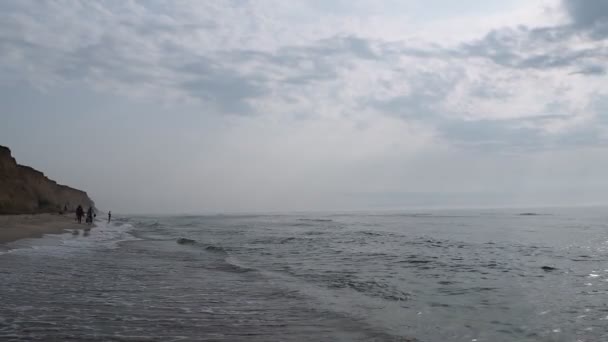 Hermoso Paisaje Con Puesta Sol Sobre Mar — Vídeos de Stock