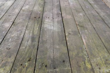 Boş ahşap masa üstü. Eski tahta arkaplan.