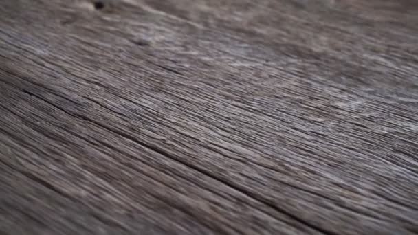 Kahverengi Ahşap Arkaplan Yüzeyinde Eski Doğal Desenler Var Kapat — Stok video