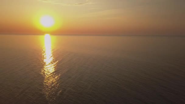 Вид Повітря Тлі Неба Сонячного Сходу Повітряний Драматичний Золотий Схід — стокове відео